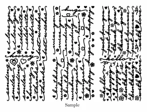 Script Greetings Blue Dazzlesâ¢ Stickers, 3 sheets